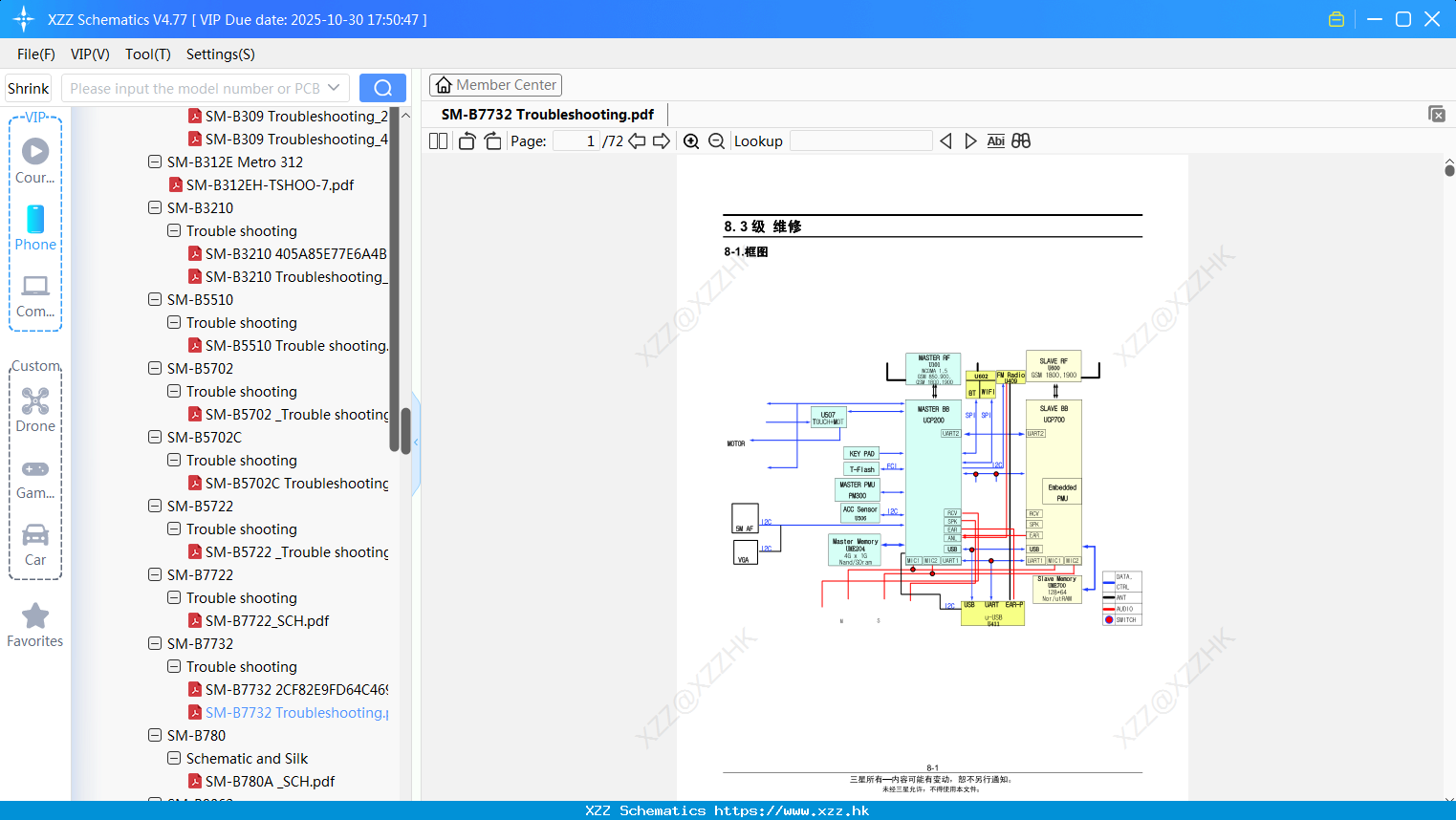 Samsung SM-B7732 Troubleshooting